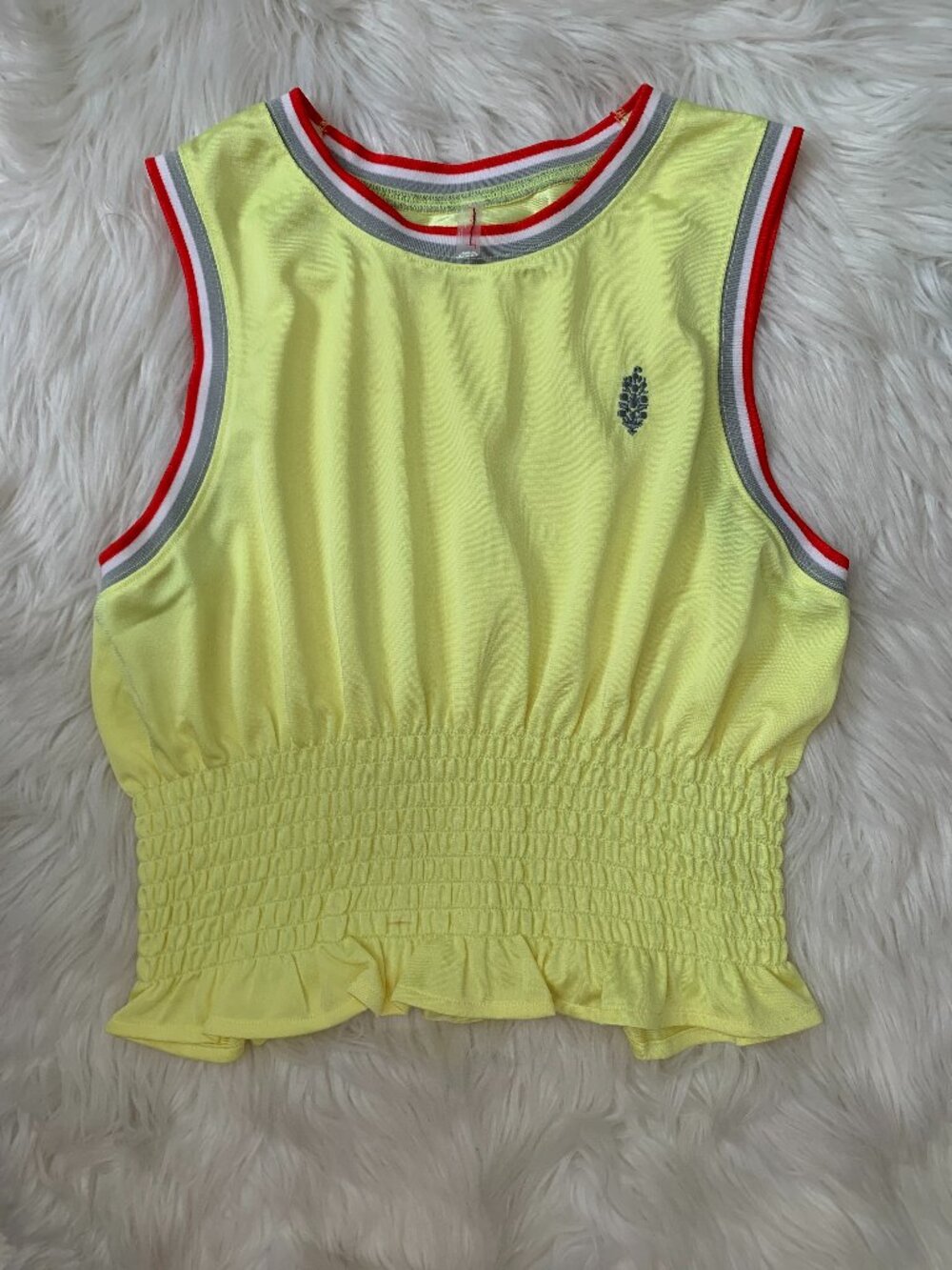 FREE PEOPLE MOVEMENT Prime Time Tank Top in Neon Yellow Sz MEDIUM